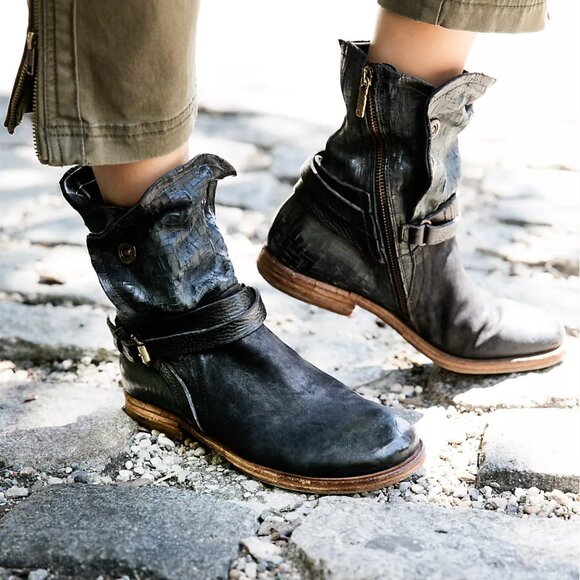 A.S.98 for Free People Tyler Ankle Boot - Black – Size 8 / 38 – NIB - RARE!